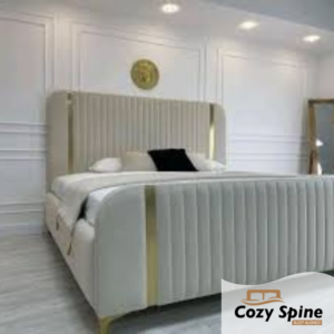 Gold Strip Paneled Upholstered Premium